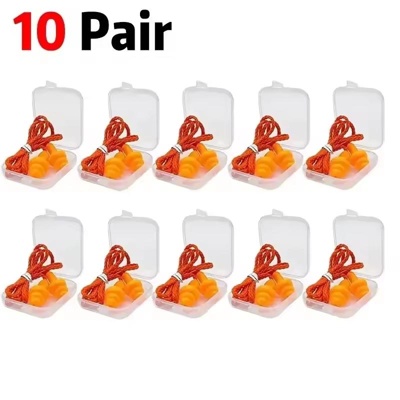 Swimming Waterproof Silicone Earplugs Anti Noise Corded Anti Lost Reusable Soft Ear Plugs for Diving Shower