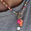 Ceramic Beaded Fish Pendant Necklace Inspired By Ocean Life With Colorful Accents For Everyday Wear