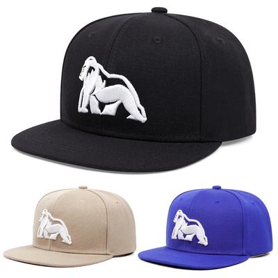 2024 Ny Mode Förmåga Djurmönster Gorilla Broderad Herr Unisex Snapback Hip Hop Casual Basebollkeps Justerbar