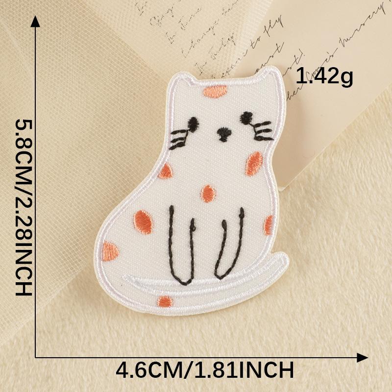 Original Embroidery Label Embroidery Sticker Badge Cartoon Animal Series Clothing Accessories Self-adhesive Patch Cloth Sticker