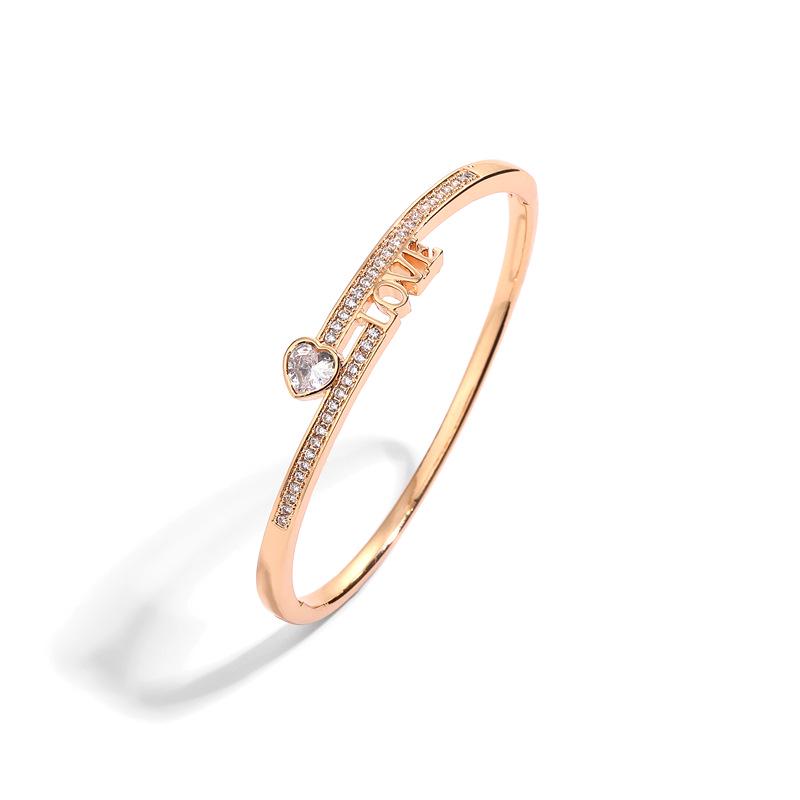 

Браслет с сердцем из циркония: Регулируемые европейские и американские модные украшения