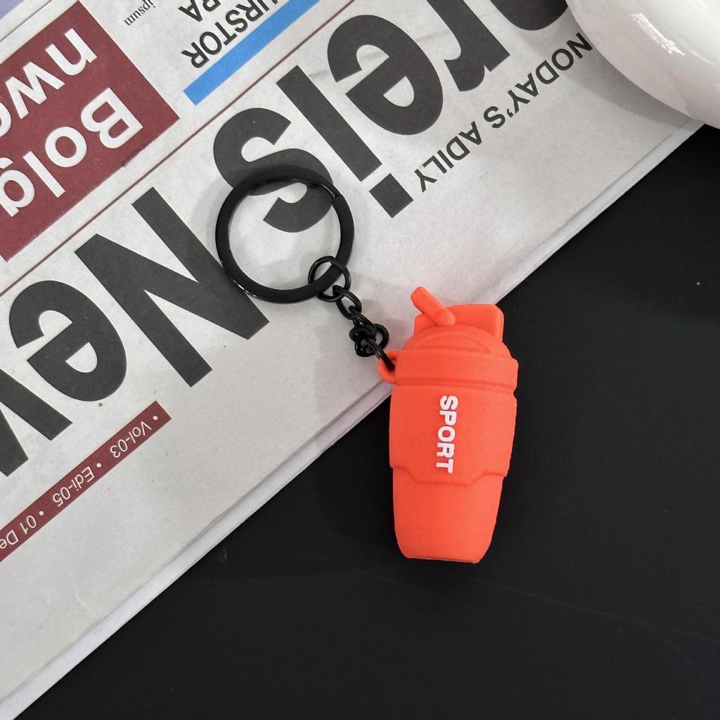 Fitness Series Gummi-Schlüsselanhänger: Hantel- & Kurzhantel-Anhänger für Geschenke