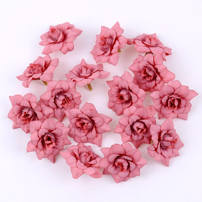 Silk Pointed Rose Small Flowers for DIY Headwear & Wedding Decoration
