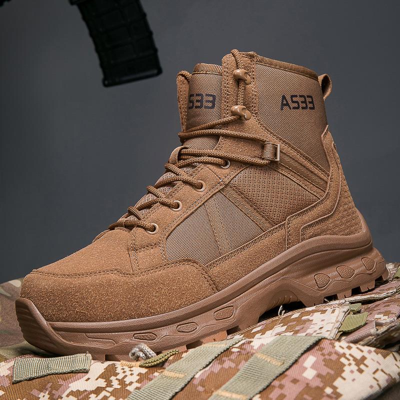 

Autumn Winter Men s High-Top Outdoor Boots New Style Climbing Mountain Off-Road Tactical Boots Comfortable Shoes Large Size 39 коричневий