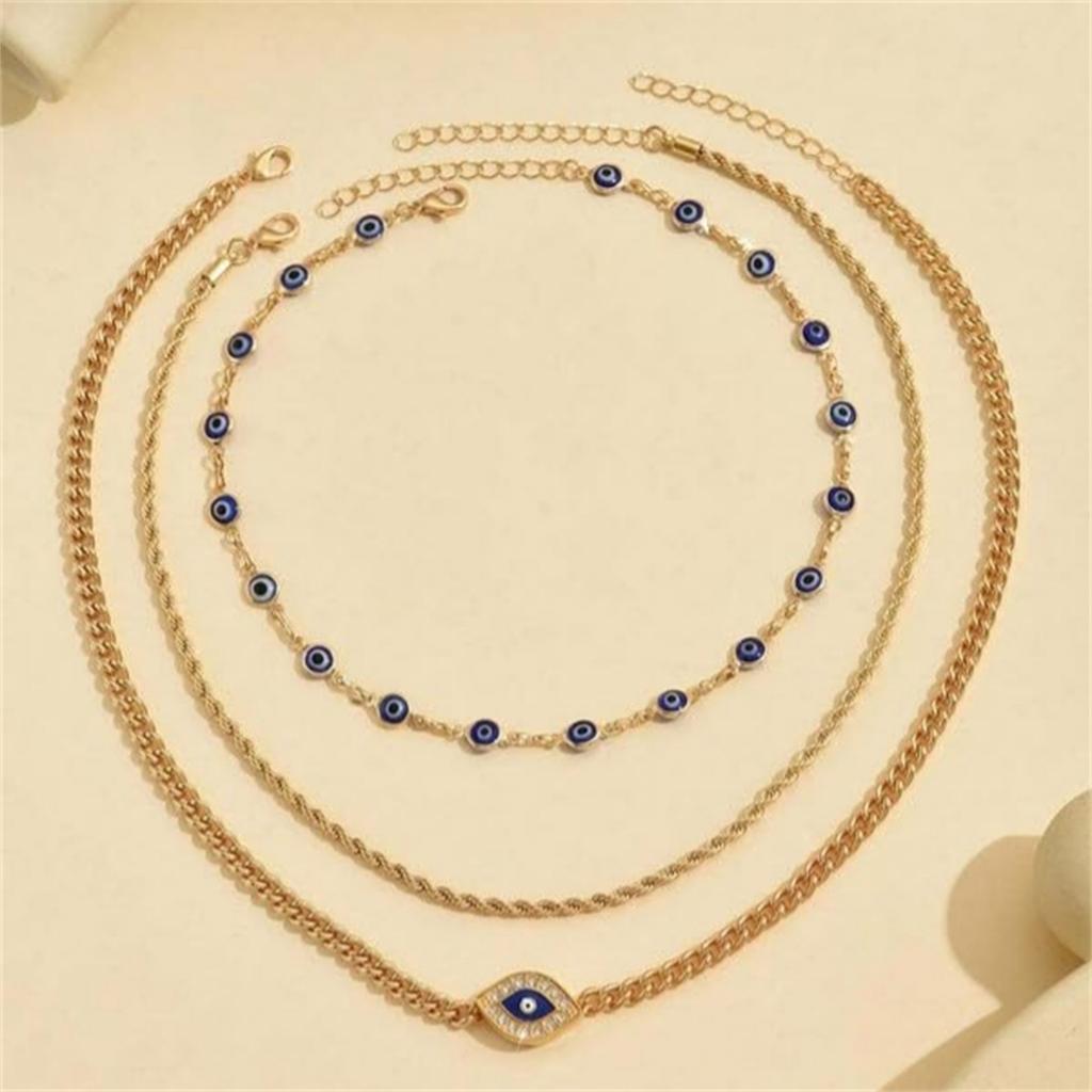 Multilayer Boho Pendant Necklaces Gold Plated Layered  Necklace Vintage Fashion Clavicle Chains Birthday Holiday Jewelry Gift for Women