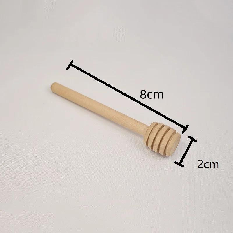 Honey Mixing Stick Wooden Mixing Handle Honey Spoon Coffee Jam Milk Mixer Sticks Dessert Tools Kitchen Supplies 30/50/100Pcs