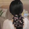 Elegant Women Large Bow Hair Claw Chiffon Big Bowknot Stain Bow Barrettes Hairpin Women Color Ponytail Clip Exquisite Sweet Hair Accessories