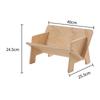 Wood Tilted Bookcase V Shaped Triangular Support Fine Polishing Tabletop Book  for Office Dormi