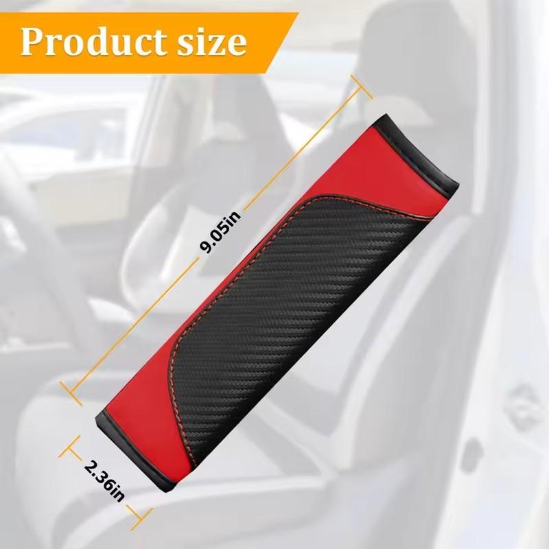 1PC/2PCS PU Leather Seat Belt Cover Pad - Soft Shoulder Protection, Breathable & Comfortable, Universal Car Accessories