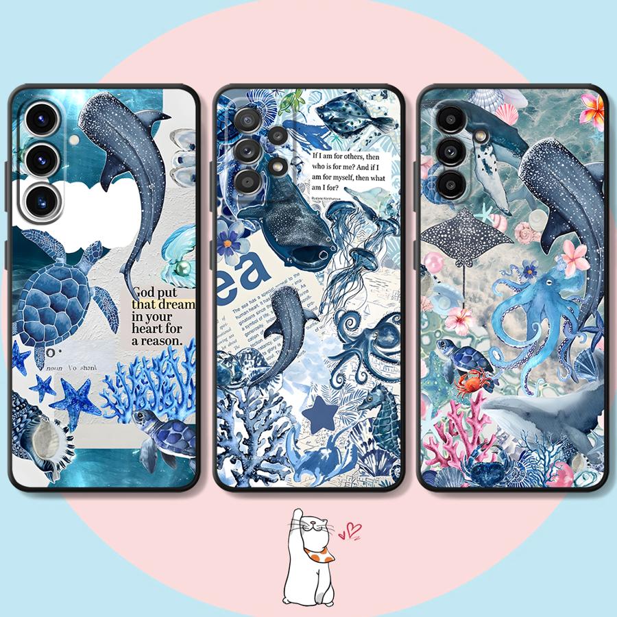 Phone Cover Case for Samsung Galaxy A57 A26 A37 A22 A23 A73 A51 A52 A36 A25 A53 A35 A32 A55 A24 A72 A71 Creative Marine