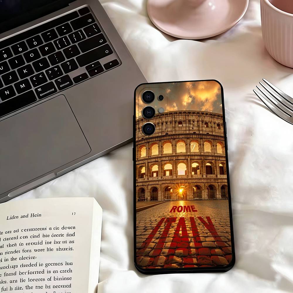 The Colosseum, Romes Phone Case For Samsung S25,S24,S21,S22,S23,S30,Ultra,S20,Plus,Fe,Soft Silicone Black Cover