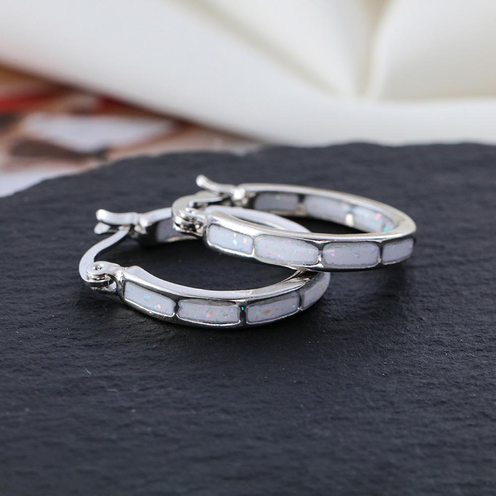 Multicolor Alloy Gallstone Earrings Healthy Stimulation Acupoint Weight Loss Hoop Slimming Earring