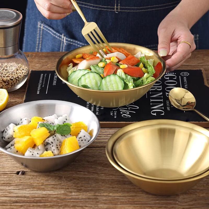 ZISIZ Korean Style Gold V-Shape Salad Bowl