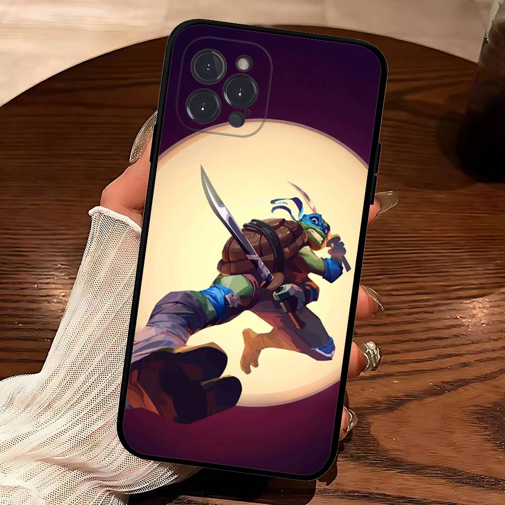 Animated N-Ninja T-Turtles TV Phone Case For Iphone 16 15 17 13 14 12 11 Pro Max Plus Black Shell Cover Case