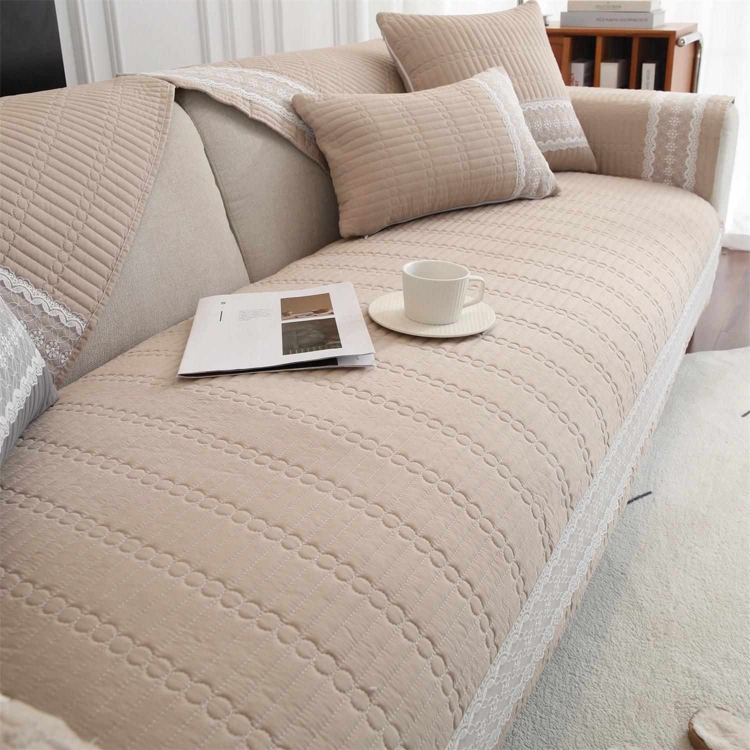 

Чехол для дивана с кружевным декором, нескользящий, защитный чехол для сиденья дивана, шезлонг, универсальная подушка для дивана, полотенце на 1/2/3/4 места Pillow Case 30x50cm