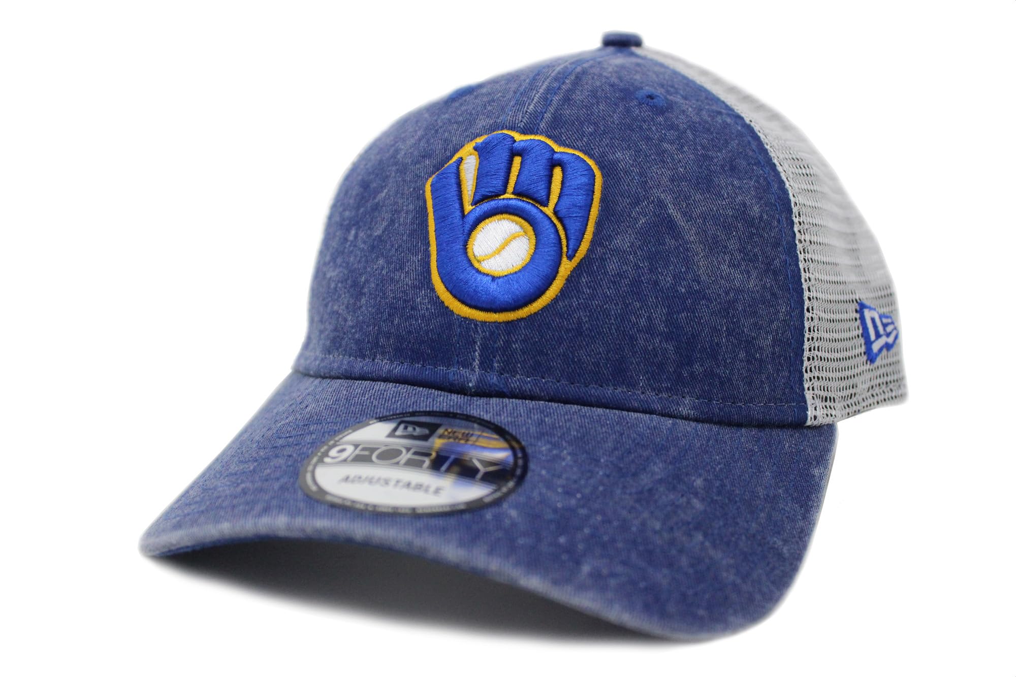 New Era MLB Trucker Mesh Milwaukee Brewers Cap, 9FORTY, Cooperstown,