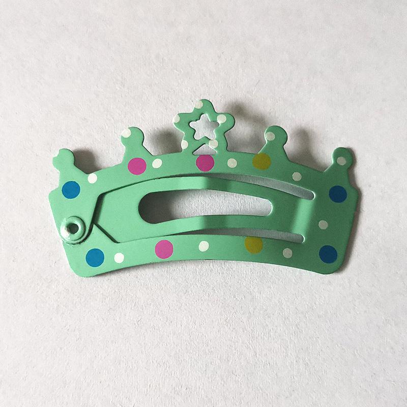 Trendy Kids' Hair Accessories: Cute Animal Metal Hair Clips & Waterdrop Print Crown Side Pins