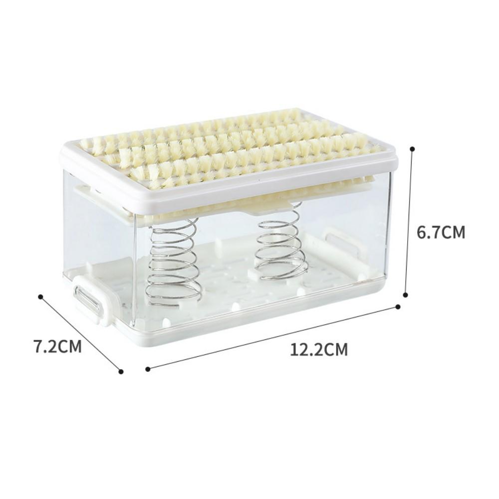 

Мыльница щеточного типа, многофункциональная мыльница, стойка для мыла, ящик для хранения с крышкой для щетки, инструмент для стирки без помощи рук, переносная пенная коробка белый