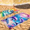 Tropicaler Delfin-Aufdruck LOVER Handtuch Schnelltrocknend Strandhandtücher Sind Geeignet Für Schwimmbäder Camping Yoga Und Das Fitnessstudio