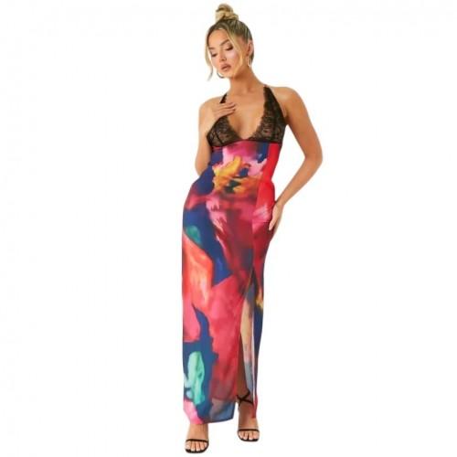 Missy Empire Womens/Ladies Lace Detail Maxi Dress