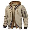 2025 New Quilted Men's Hoodie Jacket - Stylish Spring to Winter Faux Two-Piece Design