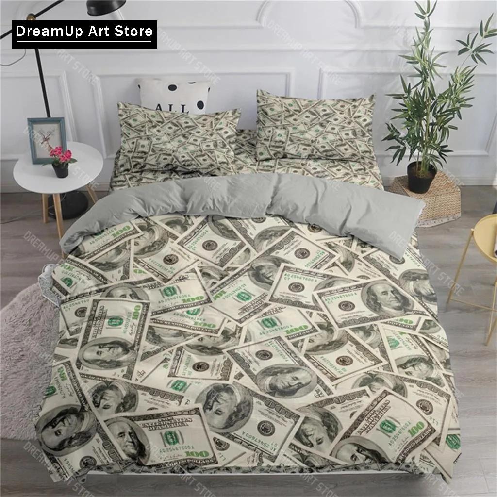 Dollar Money Duvet Cover Microfiber Dollar Bills Of United States Federal Reserve With The Portrait Of Ben Franklin Room Decor