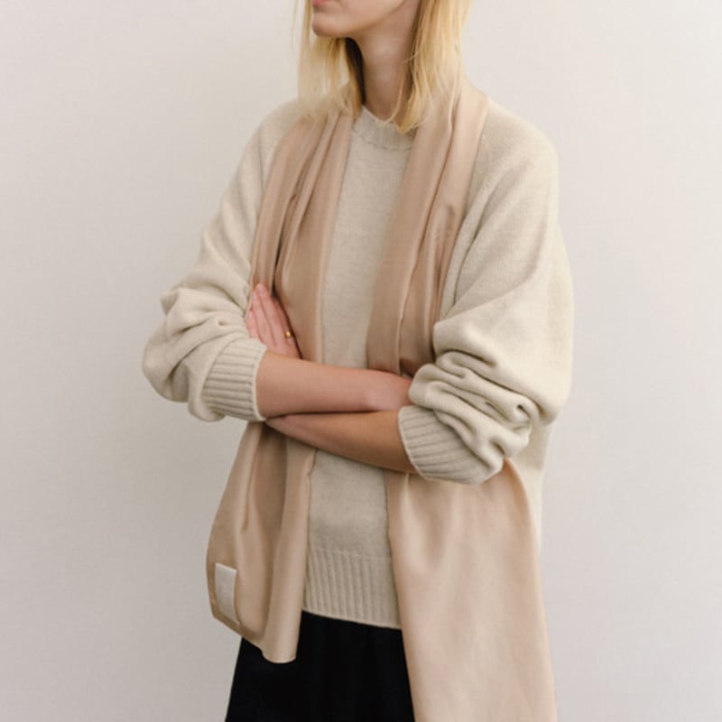 Ovbeige MARGOT SILK100 SCARF_DUSTY PINK