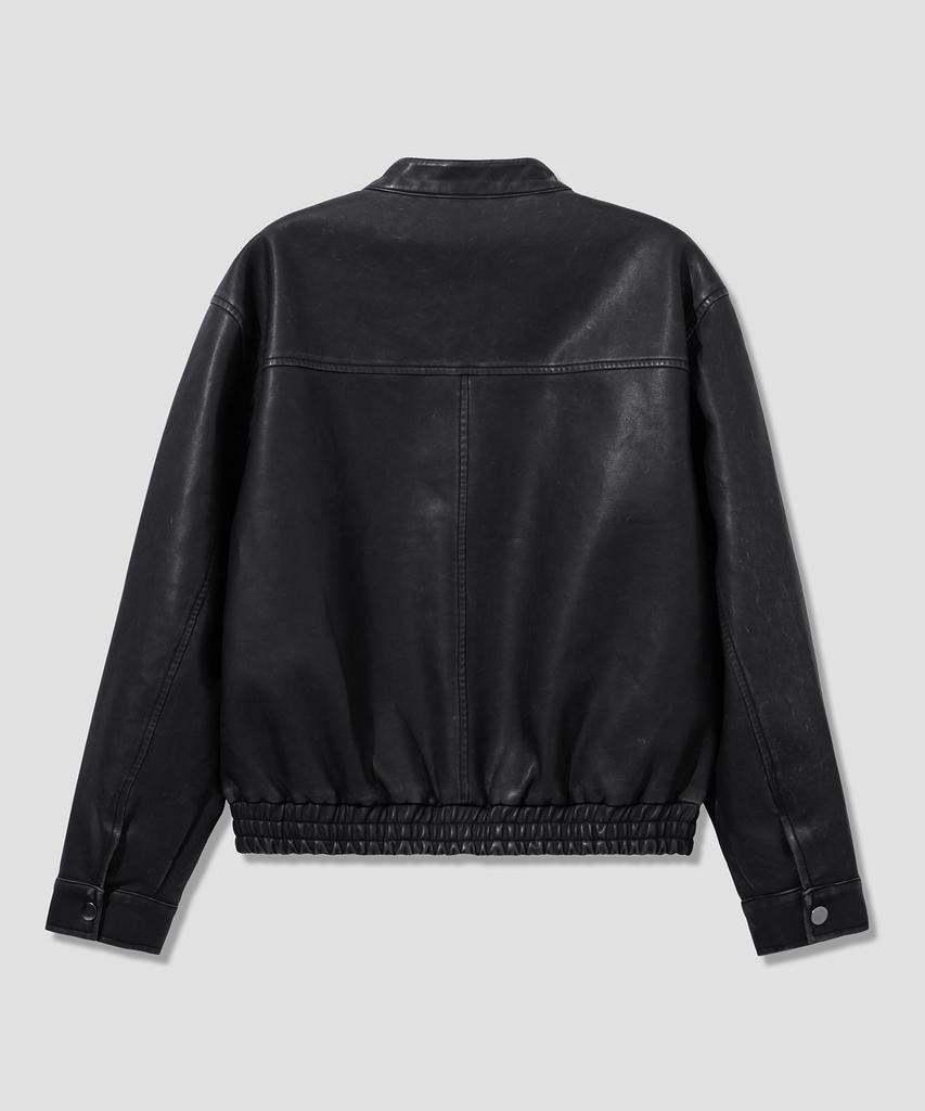 AGOD Vintage Leather Biker Blouson [Black]