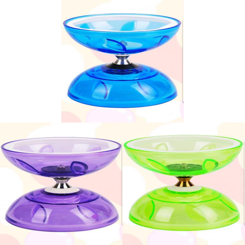 Traditional Plastic Diabolo With Triple Bearing For Kids And Seniors Educational Toy Set