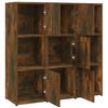 Bookshelf Smoked Oak 90 x 30 x 90 cm Wood Based Material