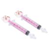 2pcs Baby Nasal Irrigator Cartoon Shaped Syringe Type Silicone Infant Nose Cleaner Rinsing Device
