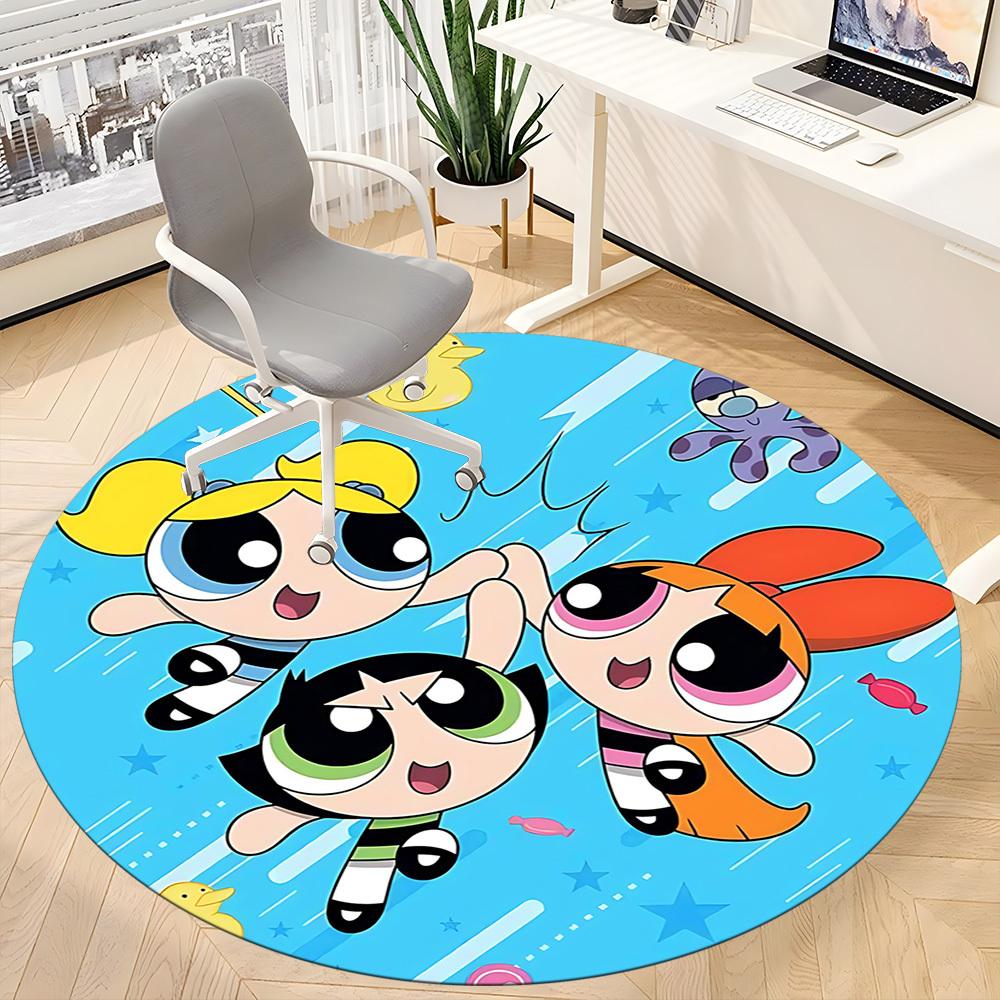 Powerpuff Girls Büro Runder Teppich, Unter Bürostühlen Schlafzimmer Wohnzimmer Heimdeko a0908164