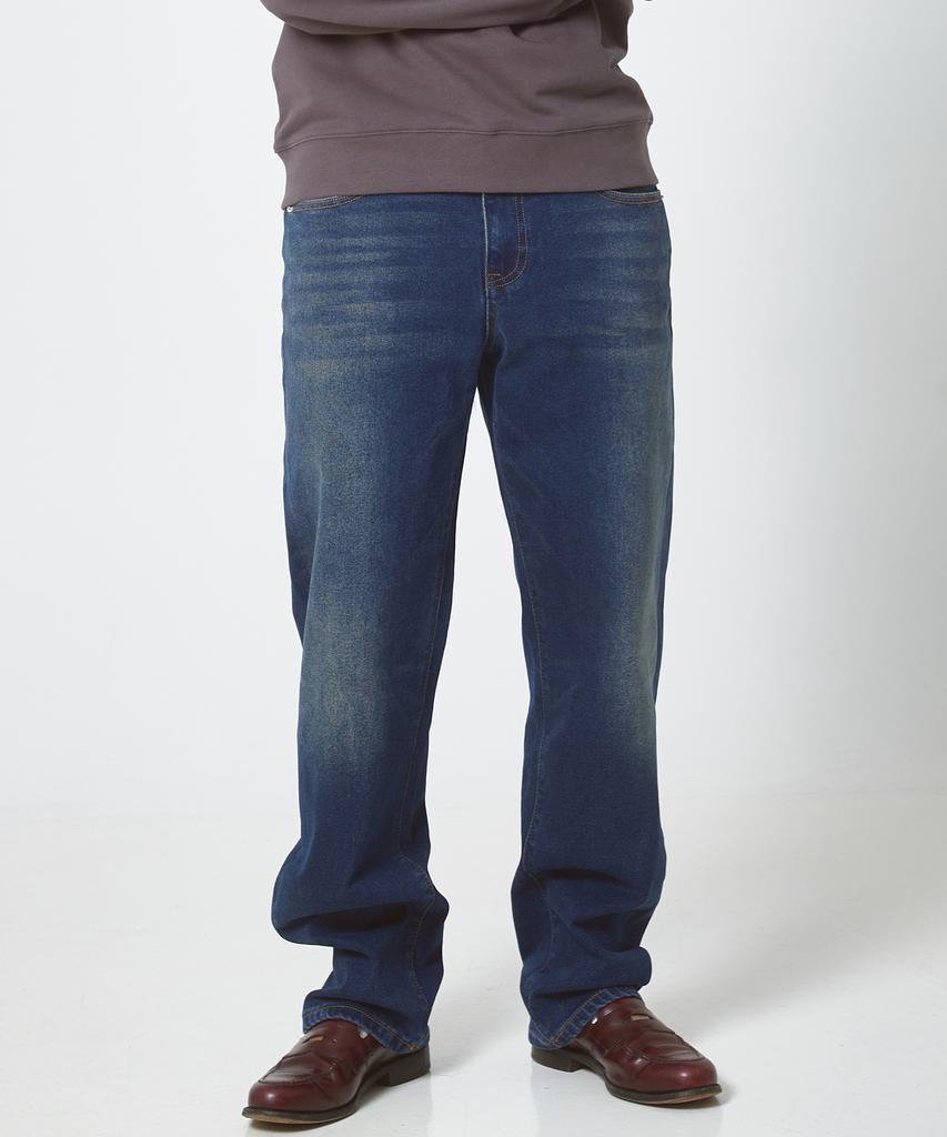 PLAC Straight Elastic Jeans M52 Dark Blue
