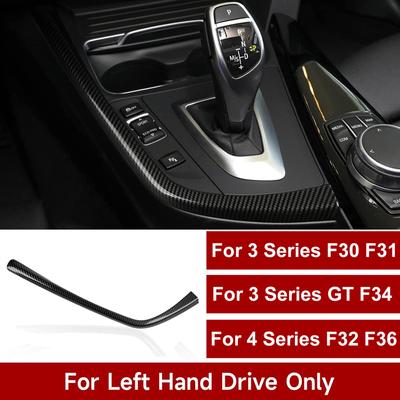Carbon Fiber Style Gear Shift Side L Shape Strip Trim LHD Car Accessories For BMW 3 Series F30 F31 F34 3GT 2012 2013 2014-2019