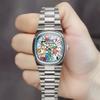 New Square Men's Watch Abstract Art Dial Trendy Retro Niche Watch Luxury Gift Silver Black Gold Quartz Watch Street Style