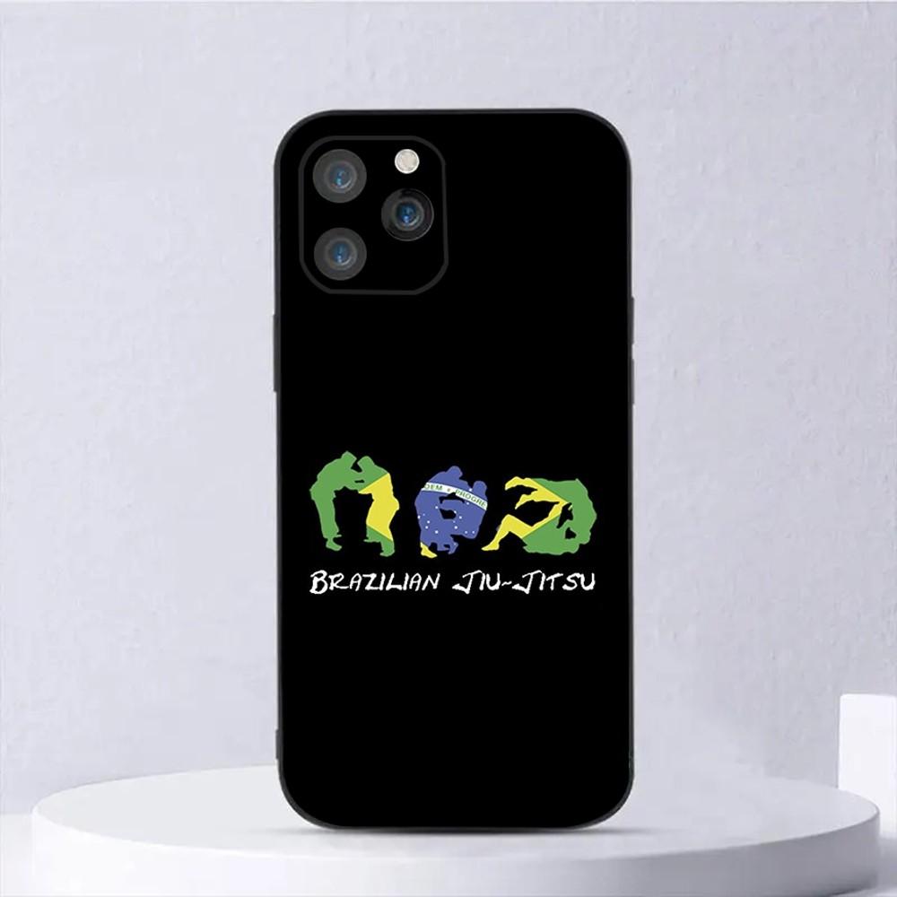 BJJ Brazilian Jiu Jitsu OSS Phone Case For iPhone 15,14,13,12,11,Plus,Pro Max,XS,X,XR,SE,Mini,8,7 Soft Silicone Black Cover