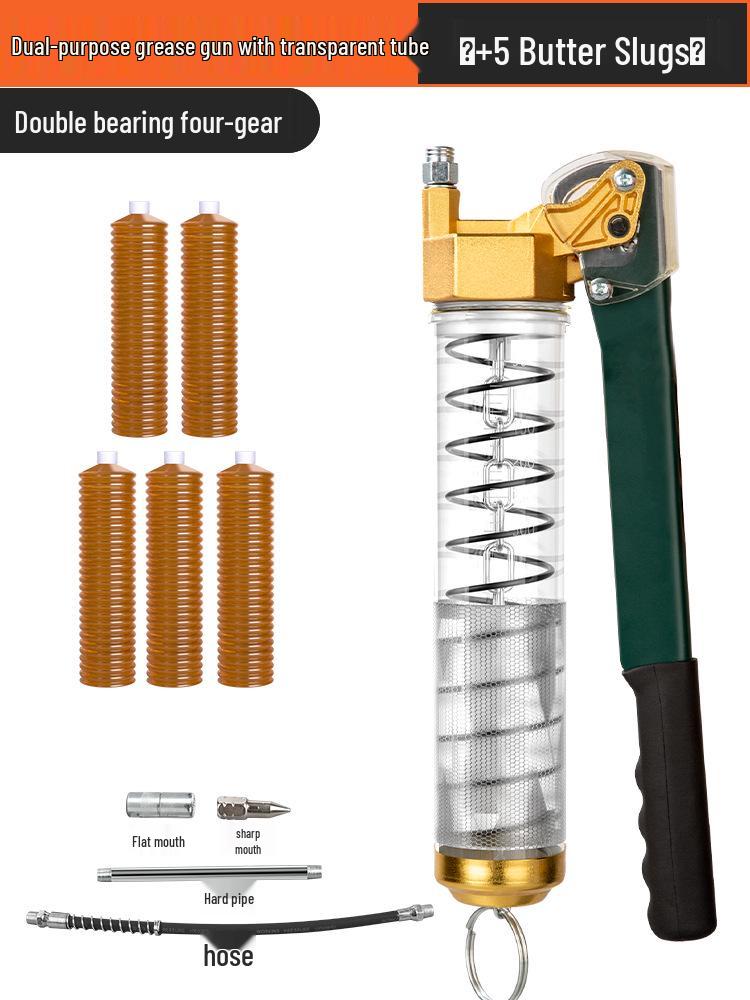 High-Pressure Dual Rod Grease Gun for Forklift & Excavator