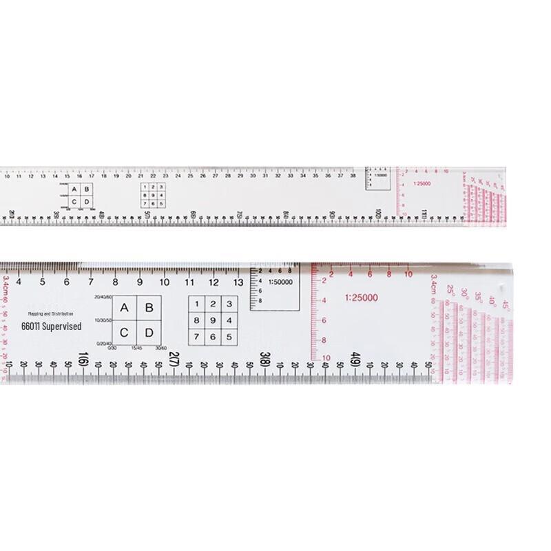 

Professional Dual-Color Mapping Scale Ruler 20cm