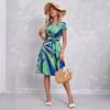 Summer Elegant Print Short-sleeved Dress