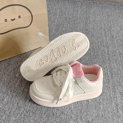 Thick Baseplate Shoes Women's Spring New Student Niche White Shoes Bread Shoes Women