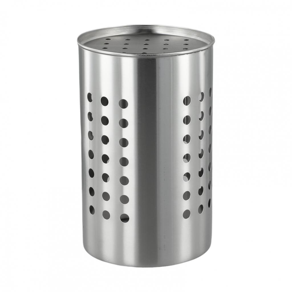 Sleek Design Stainless Steel Cutlery Holder with Efficient Drainage System