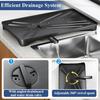 Spacious Kitchen Dish Rack with Drainboard - Rust-Resistant Countertop Drainer with Utensil Holder for Efficient Drying