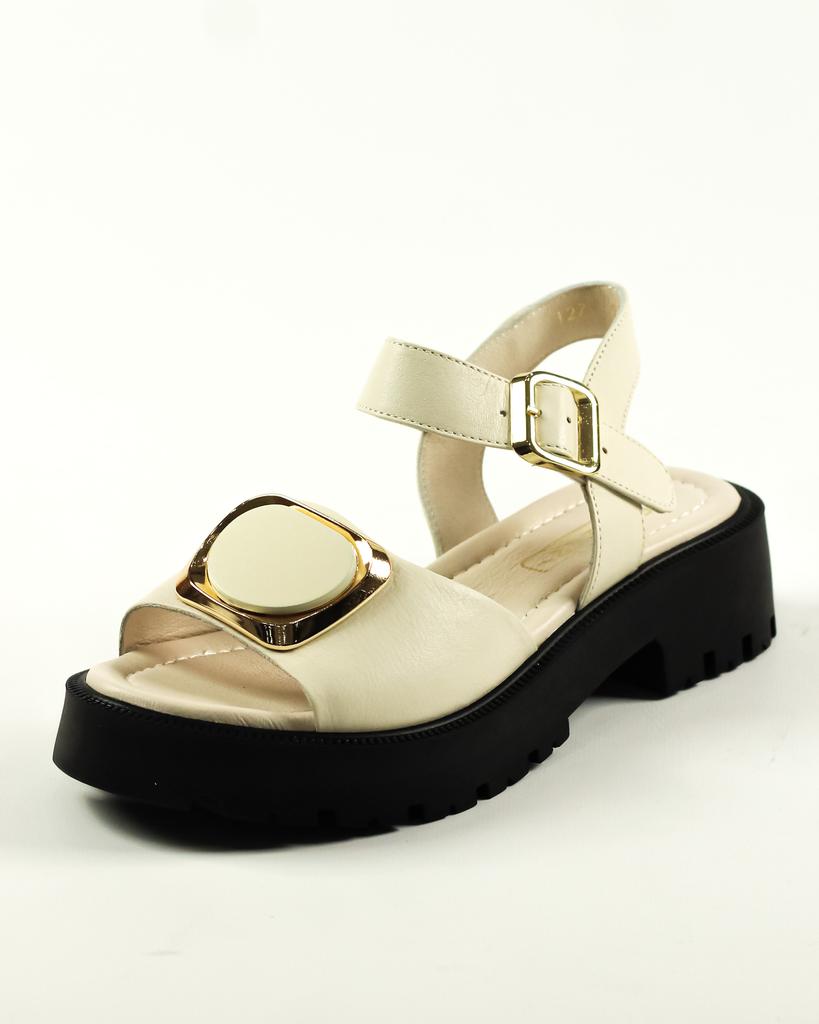 Platform sandalet Phony 127950 36 Sütlü deri