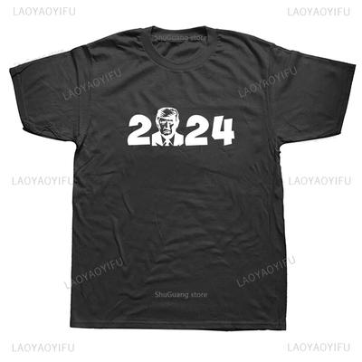 Trump T Shirt Trump 2024 Print Tops Funny T Shirt Unisex WoUnisex Clothes Humor Portrait Fashion Graphic T Shirts Cotton Tee