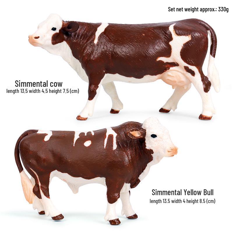Animal Model Ranch Set: Chicken, Dog, Cow, Sheep, Horse Miniature Toy Scene
