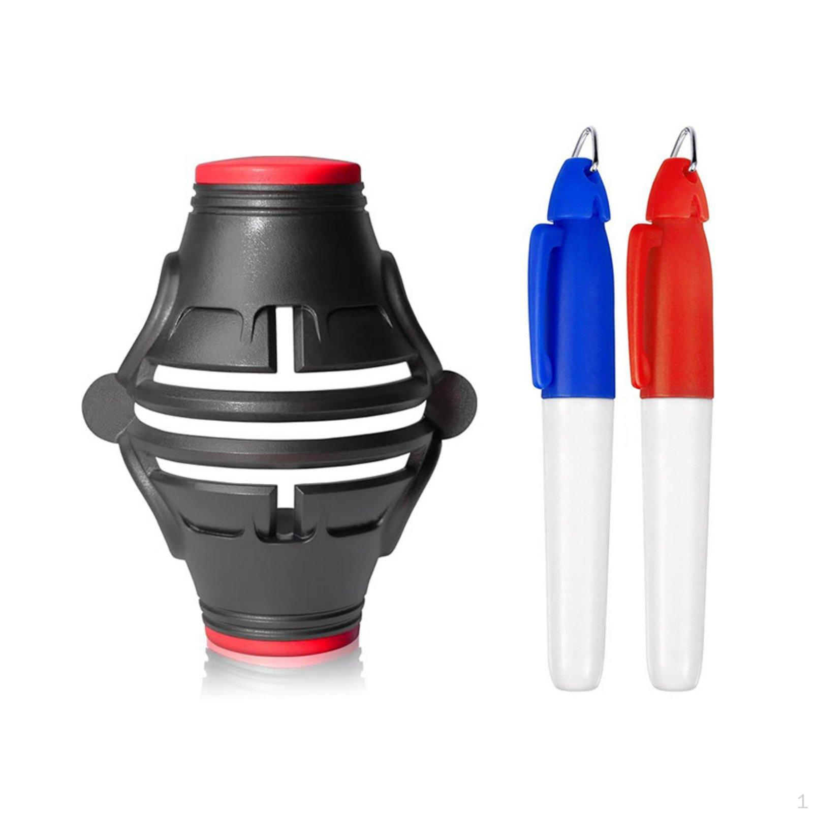 Degree Line Drawing Golf Alignment Tool Simple Complete Rotation Guide Marker Precision Black Red 2-pack