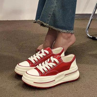 Móda Dámské Designérské Boty Dámské Platformové Boty Módní Plátěné Skateboardingové Boty Dámské Šněrovací Plátěné Klasické Boty Tenisky Dámské