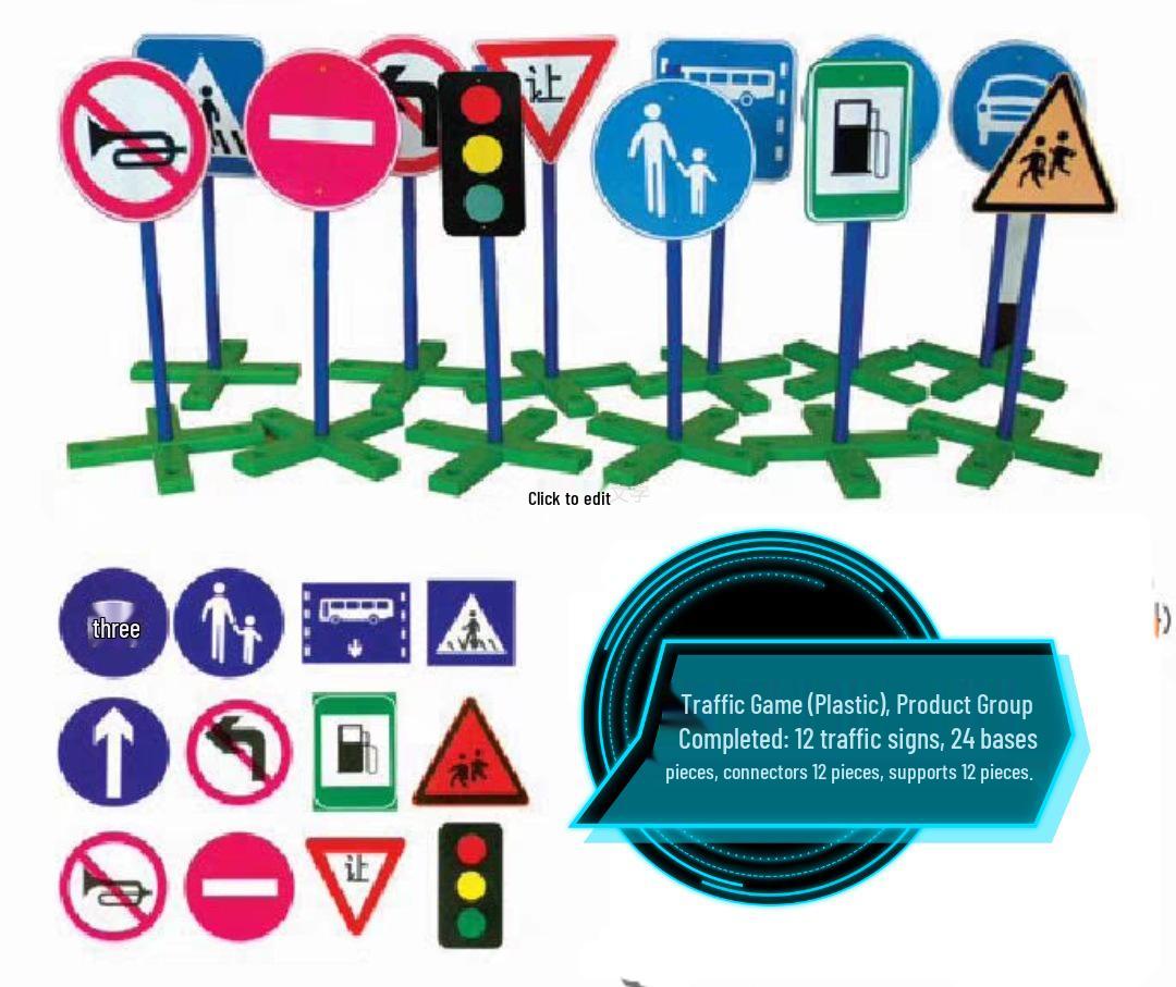 Набор уличных дорожных знаков и светофоров для детского сада Road Sign