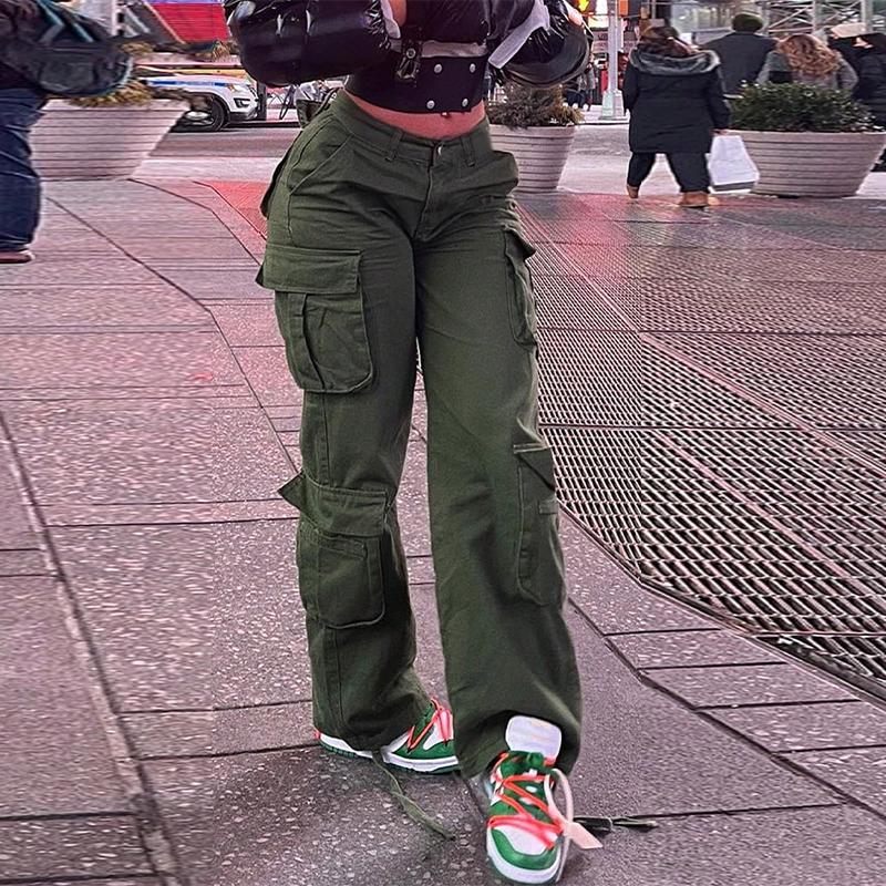 High Waist Fashionable Streetwear Style Women's Jeans Casual Trousers Trendy Workwear Long Pants Comfortable Fit Denim Trousers