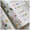 Linen Needlework Loose Leaf Book Organizers Portable for Sewing Tool Storage